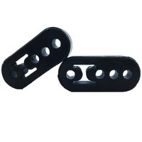 2 PACK Exhaust Hanger Rubber 4 Hole Diameter 12mm Muffler Bracket Mount Rubber Isolator Insulator Universal Fit