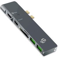 XFen Thunderbolt 3 Adapter, USB C HDMI Hub Dock for MacBook Pro 2016-2019 MacBook Air 2018-2019 Multi-Port Type-C Adapter with PD Charging 60Hz 40Gbps,4K HDMI,USB-C,USB 3.0,SD/Micro SD Card Readers