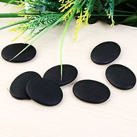 Large Massage Stones Warm, 7 Piece Black Basalt Hot Stone Set for Legs, Body, Face, Back, Health Care Therapy, Wellness and Relaxation, Spa Rocks