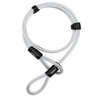 Lasdoloda 1/2 Inch Heavy Duty Security Cable, 4FT/1200mm Long Plastic Coating Braided Steel Cable, Security Cable Combinations with Bike Lock, Motorcycle Lock, Scooter Locks