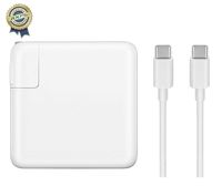 61W USB-C Power Adapter Charger, Replacement USB-C to USB-C AC Supply Charger Compatible with MacBook Pro 13 Inch 12 Inch MacBook Air 13 Inch 2018 (White) (White)