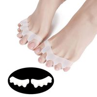 1 Pair Gel Toe Separators -Toe Separators Spacers Straighteners - Bunion Corrector Suitable for Men and Women(White)