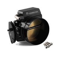 elegantstunning 92mm Raised Air Intake Valve Alloy Mechanical Throttle Universal Application,Black