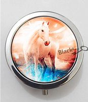 BlackKey Unicorn 3-Compartment Decorative Pocket Gift Box Case Organizer for Pill, Color 1 -656