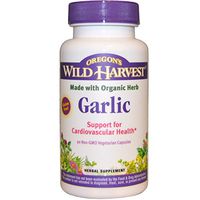 Oregon's Wild Harvest, Garlic, 90 Non-GMO Veggie Caps - 2pc