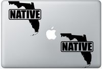 Florida Native Surf Beach Miami Strong Pride FlashDecals3509 Set Of Two (2x) , Decal , Sticker , Laptop , Ipad , Car , Truck