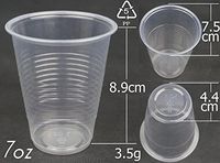 SafePro 7 oz Plastic Translucent Cold Cups, 100/Case