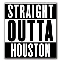 CUSTOMI HOUSTON Straight Outta Series Custom Decal Sticker for Car Truck Macbook Laptop Air Pro Vinyl
