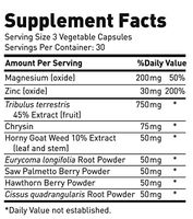 Testosterone Booster for Men and Women (over 1,300mg per capsule) to Increase Low Testosterone Levels in Males by Crazy Muscle - Reverse The Effects of Low Test on Muscle and Fat - 90 Supplement Pills