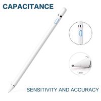 COCO Active Stylus Pen for Touch Screens, Superfine Nib with 1.5mm Elastic Copper Tip, Smart Pen Compatible with iPad and Most Tablets on Touchscreen Devices, Rechargeable Stylus Pen (White)