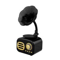 Hankyky Vintage Retro Classic Gramophone Phonograph Shape Stereo Bluetooth Speaker Radio Sound System Music Box with USB Interface Support TF Card for Travel, Home, Office