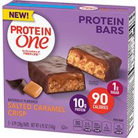 Protein One 90 Calorie Protein bar Salted Caramel Crisp, 5 Count