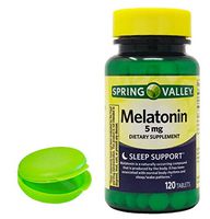 Melatonin 5mg, 120 Tablets. Plus Free Bonus 1 Mini Pill Container.