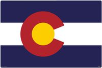 IMAGINE WORK SURFACE Huge Ultra-Thin 24" x 36" Non-Slip Desk Pad Made in USA - Colorado Flag