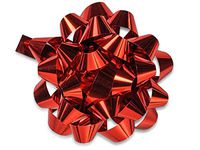 Confetti Bow 50 Count 4" - Red Metallic