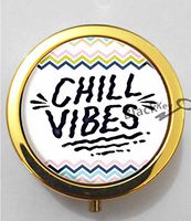 BlackKey Chill Vibes 3-Compartment Decorative Pocket Gift Box Case Organizer for Pill, Color 2-1005