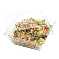 100-CT Disposable Clear Lid for Large Kova Geometric Bowl: Perfect for Restaurants and Take-out - Eco-Friendly Recyclable Salad Bowl Lid - Restaurantware