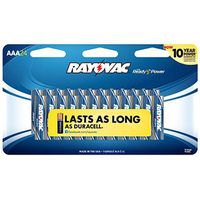 Rayovac Alkaline AAA Batteries, 824-24CF2, 24-Pack
