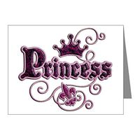 Note Card Fleur De Lis Princess