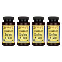 Swanson Hawthorn & Coq10 60 Veg Capsules (4 Pack)