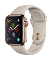 Apple Watch Series 4 (GPS + Cellular, 40mm) - Gold Stainless Steel Case with Stone Sport Band, Gold Stainless Steel with Gold Stone Sport Band - MTUR2LL/A