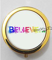 BlackKey Believe Beautiful Inspirational Word 3-Compartment Decorative Pocket Gift Box Case Organizer for Pill, Color 2 -1675