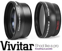 HD 2Pc Lens Kit Telephoto & Wide Angle Lens Set for Fujifilm Finepix X30 X10 X20 (52mm Set, Adapter LH-X10 Not Included)