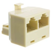 ACL Phone Splitter (Straight) RJ45 8P8C Male to 2 RJ45 8P8C Female, 1 Pack