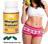 Ayurleaf Weight Gainer - Ladies Weight Gain Formula. Gain Weight Pills for Women. Helps Skinny Women gain Voluptuous Curves. Legs, Butt & Bust Butt Enhancer. Fast Weight for Women (1) One Bottle