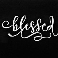Chase Grace Studio Blessed Spiritual Vinyl Decal Sticker|White|Cars Trucks SUVs Vans Laptops Walls Glass Metal|7.5" X 3.5"|CGS949