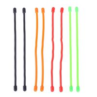 Lheng Diameter 4mm/0.15″ Length 6-Inch Gear Tie Reusable Rubber Twist Tie Cable Wire Gear tie 4 Colors 8Pcs