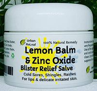 Urban ReLeaf Lemon Balm & Zinc Oxide Blister Relief Salve ! Fast 100% Natural Remedy! Cold Sores, Shingles, Rashes, Chicken Pox Bumps. Suppress Future outbreaks. for Lips and Delicate Skin.