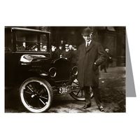Epic Greeting Cards Henry Ford in Front of a Model T Motor Car Note Card Set.