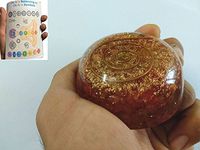 Free 20 Page Chakra Booklet with New Red Jasper Stone Chakra Orgone Dome Coaster Crystal Gemstones,Meditation Business Prosperity Success,Improve Your Confidence, Job Improvement by V Jewels