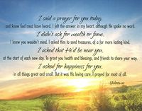 Religious Inspirational Blank Note Cards ~ I Said a Prayer for You Today (8 Cards, 4.25" x 5.5"; White Envelopes; 8-1)