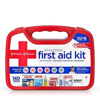 Johnson & Johnson Red Cross All Purpose First Aid Kit 140 pc