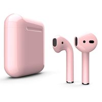 TWS Wireless Bluetooth Earphones Earbuds Headphones Headset Earpiece Waterproof Sweatproof Noise Canceling Built-in Mic (Pink)