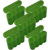 Powertron AA AAA CR123A Green Battery Holder Storage Case 5 Cases