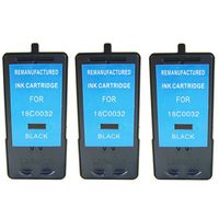 Amsahr 18C0032 Remanufactured Replacement Lexmark Ink Cartridges for Select Printers/Faxes - 3 Pack, Black