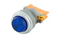 Alpinetech PLN-30 30mm 120V AC/DC LED Pilot Indicator Light (Blue)