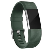 iGK Replacement Bands Compatible for Fitbit Charge 2, Adjustable Replacement Bands with Metal Clasp Classic Edition Olive Green Large