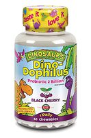 KAL Dino-Dophilus Probiotic 2 Billion Chewables, Black Cherry, 60 Count
