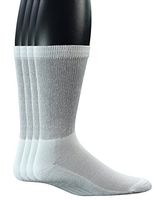Yomandamor Men's 4 Pairs Bamboo Diabetic Crew Socks with Seamless Toe and Cushion Sole