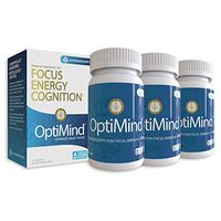 OptiMind Nootropics Brain Booster Supplement, Enhance Focus and Energy, As Seen on Netflix, 3-Pack (32 Ct Each)