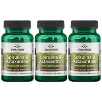 Swanson Organic Spirulina & Astaxanthin 120 Veg Tabs 3 Pack