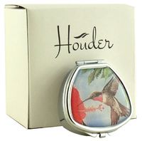Houder Designer Pill Box Decorative Pill Case with Gift Box - Carry Your Meds in Style (Hummingbird)