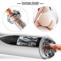 Automatical Rotating Piston Powerful Telescopic Rotation Handsfree USB Rechargeable Men Oral S(exy for Men Powerful Thrusting Multiple Modes, Sexy Underwear for Men,T-Shirt