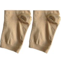 Zipper Compression Socks Toe Open for Varicose Veins and Edema, Unisex Zip Sox (2 Pack) (Nude, S/M)