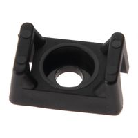 Cable Tie Mount.61", 8 Screw, Weather Resistant, Nylon, Black