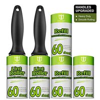 DB Degbit Lint Rollers for Pet Hair, [Upgraded Handle,Extra Sticky] Pet Hair Remover, Lint Remover [300 Sheets/5 Refills], Lint Roller Set Brush for Dog & Cat Hair Removal, Clothes, Furniture, Laundry